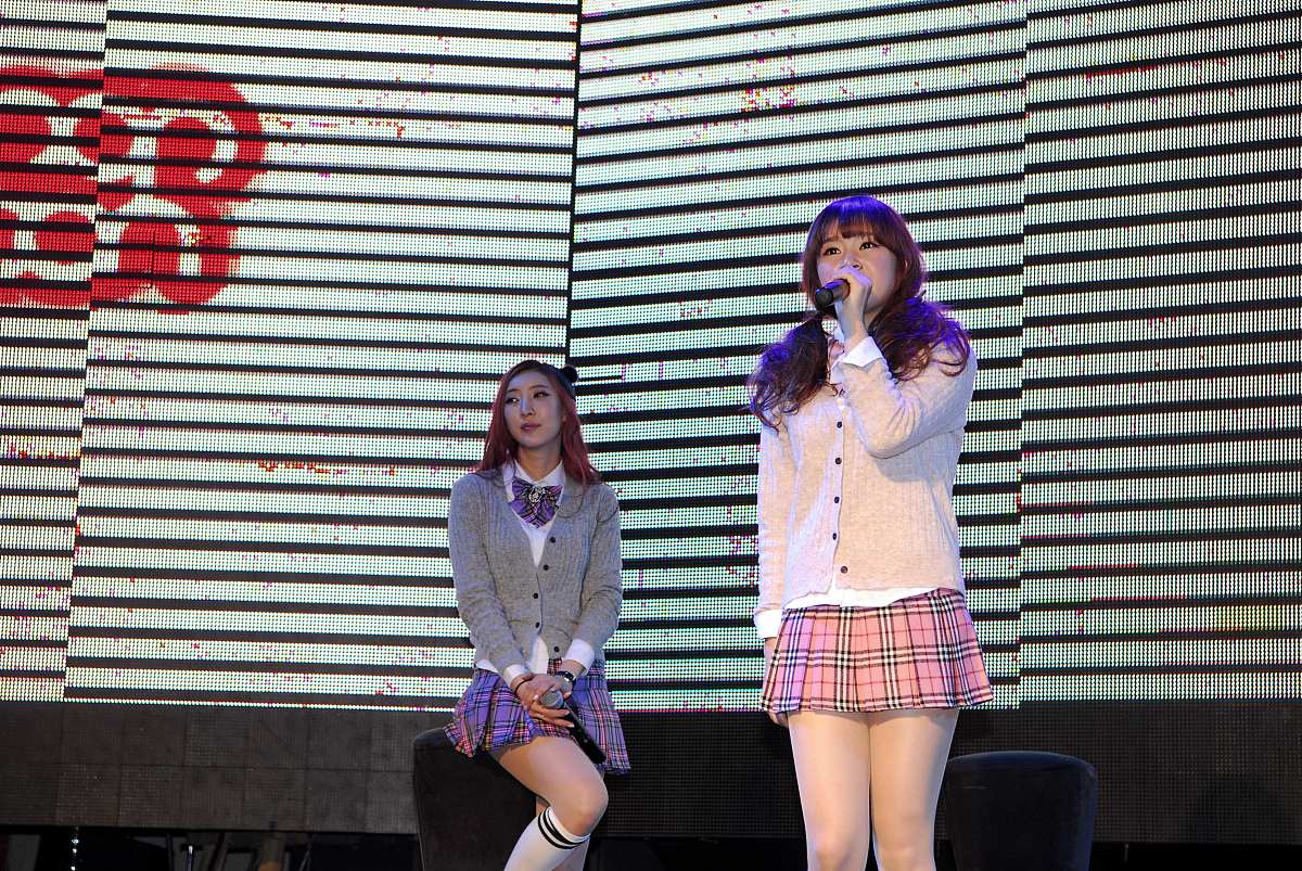 2012年12月29日,上海,韩国女子组合<strong>p</strong>.o.