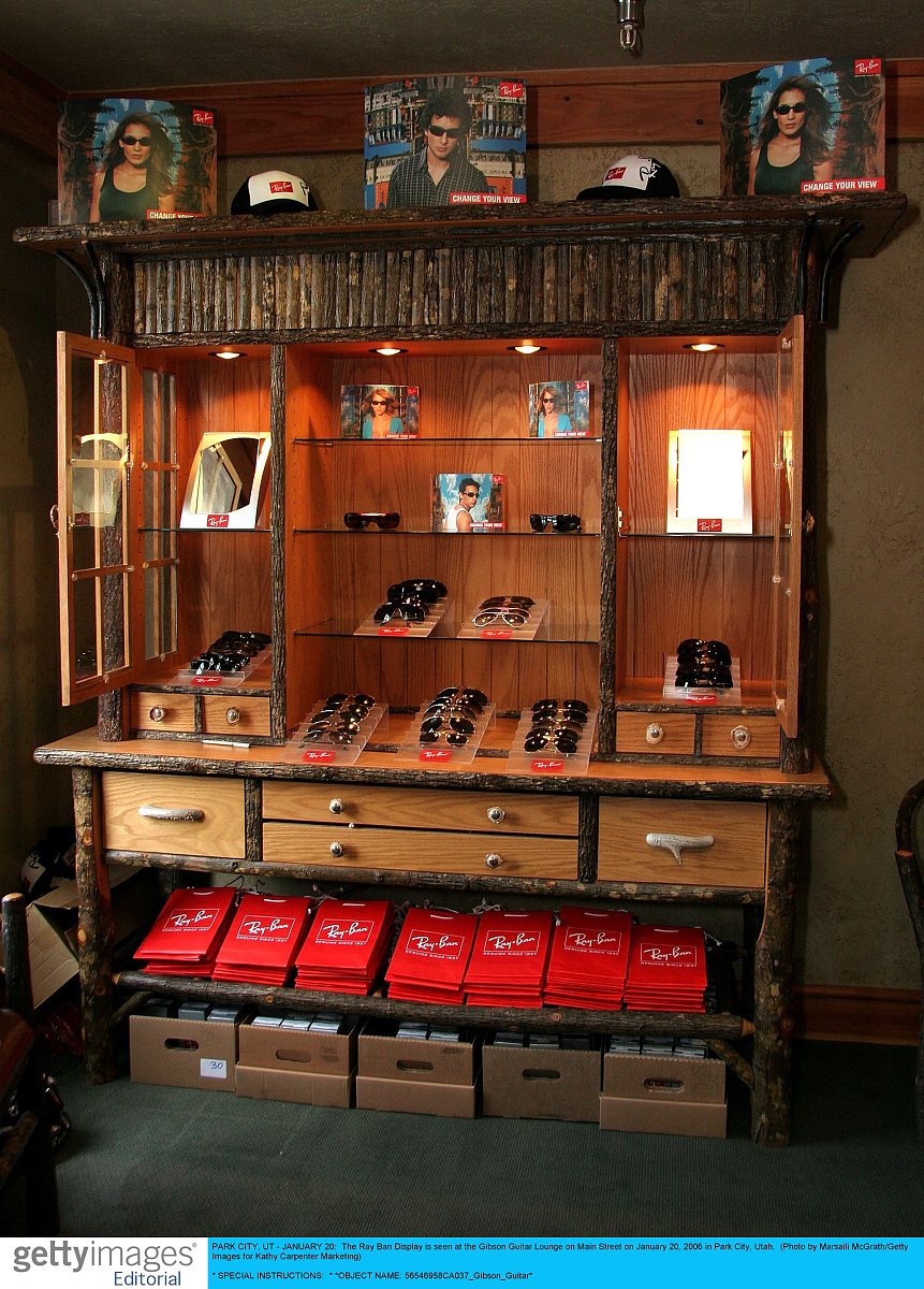park city, ut - january 20:  the ray ban display is seen at the 