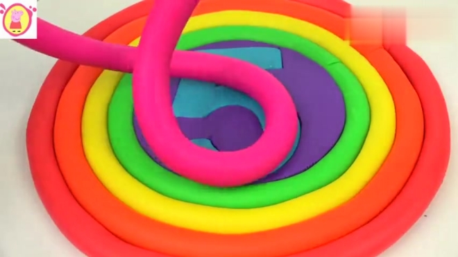 幼儿色彩动物认知:用彩泥DIY彩虹数字蛋糕模型 一起动手做起来吧