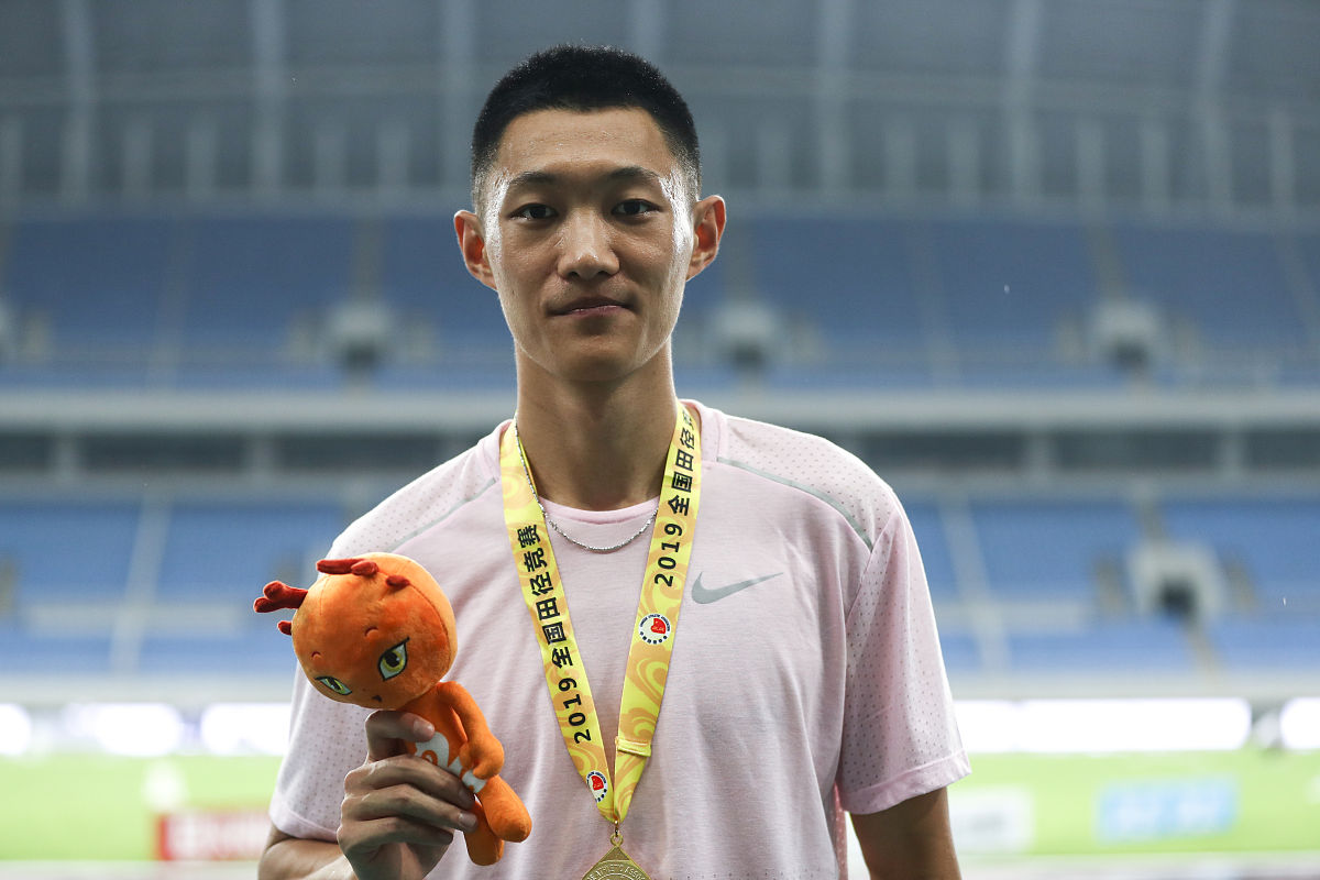 2019年8月2日,辽宁沈阳,2019世界田径锦标赛选拔赛男子跳远决赛赛况.