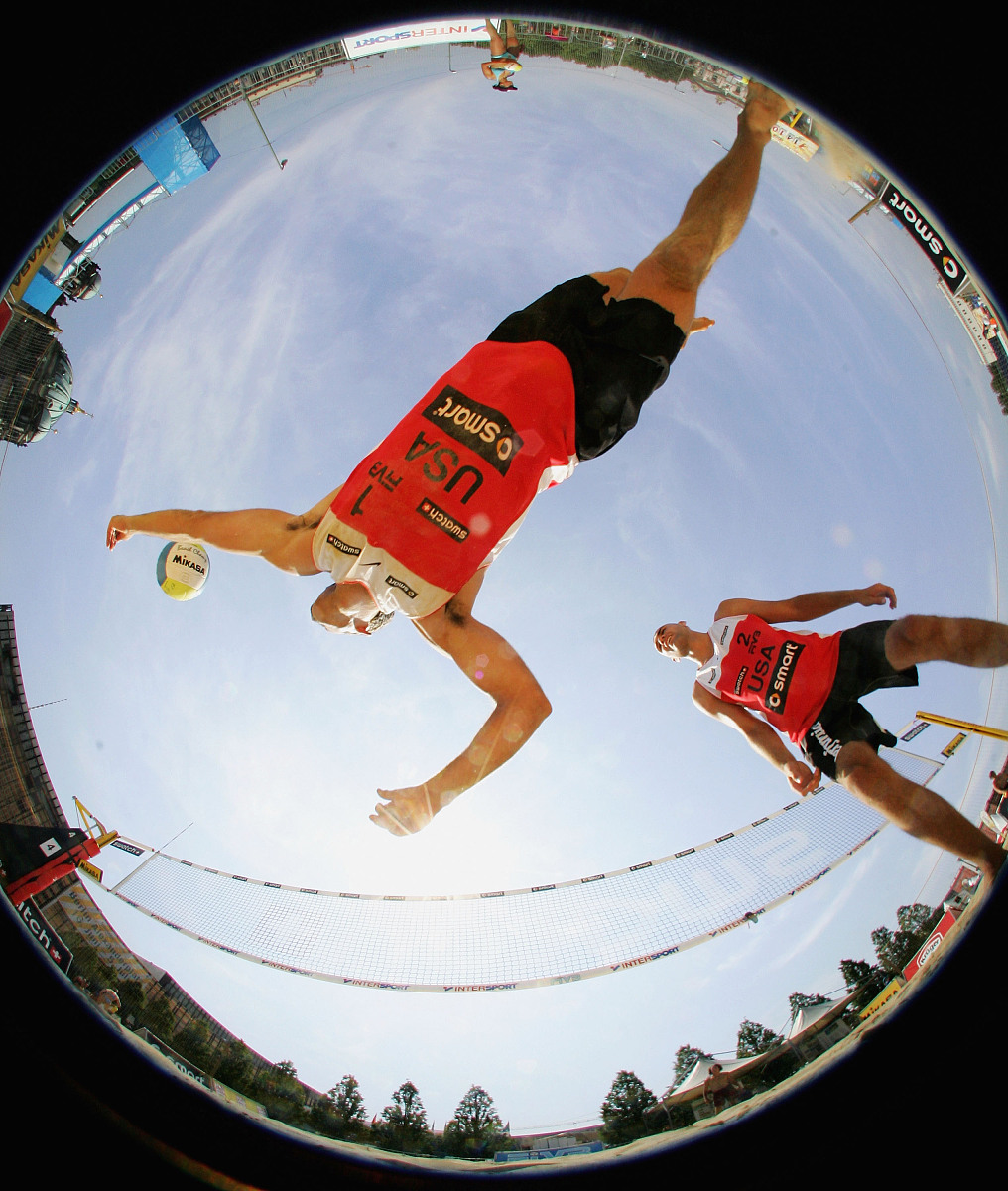 be<strong>r</strong>lin - june 25:  todd rogers (bottom) and philip dalhausser of