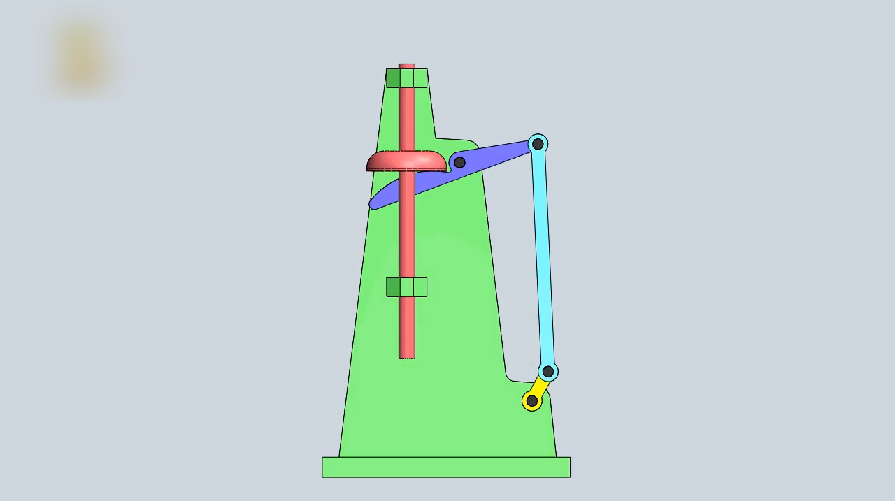 [图]杠杆上下摆动机械结构,看看设计原理