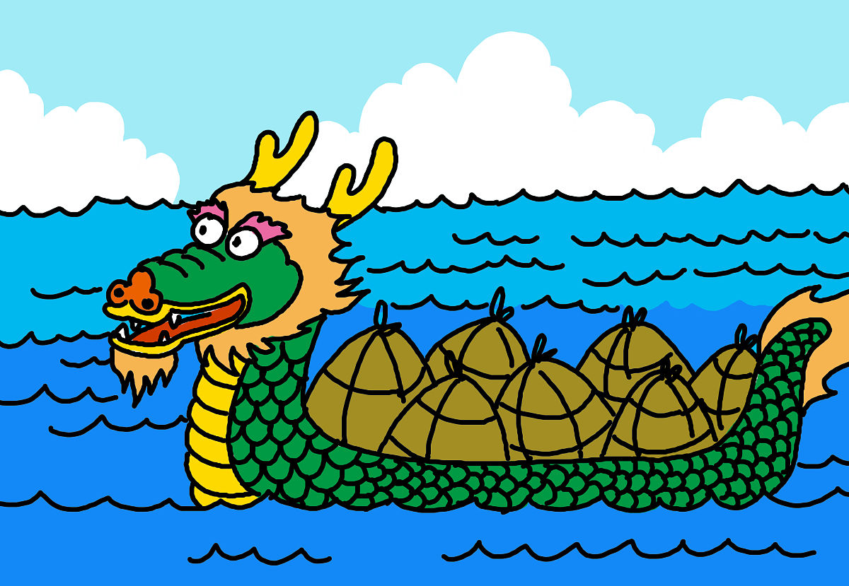 端午节赛龙舟看图写话一年级