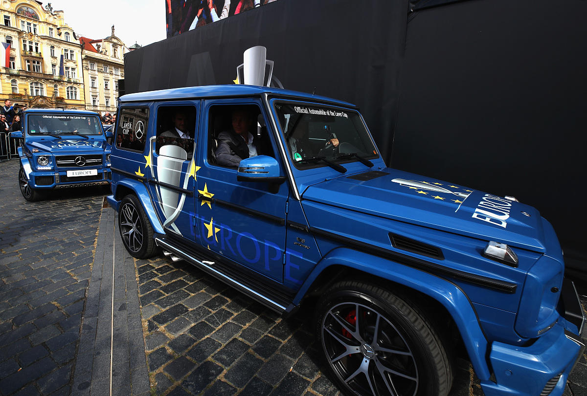 prague, czech republic - september 20: team europe arrive ahead 