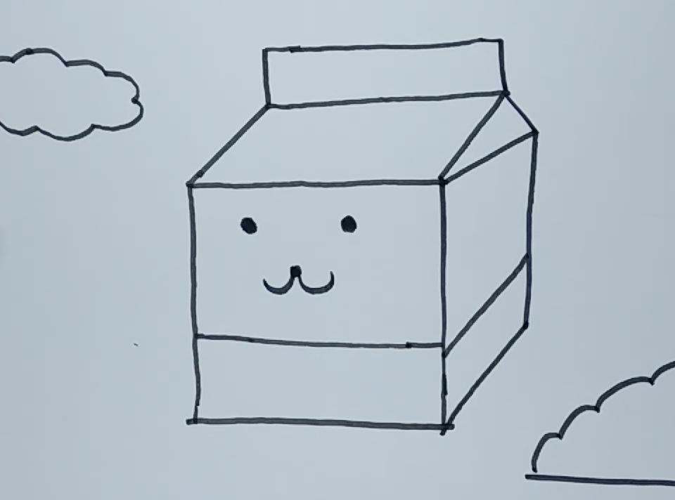 简笔画牛奶 简单好学