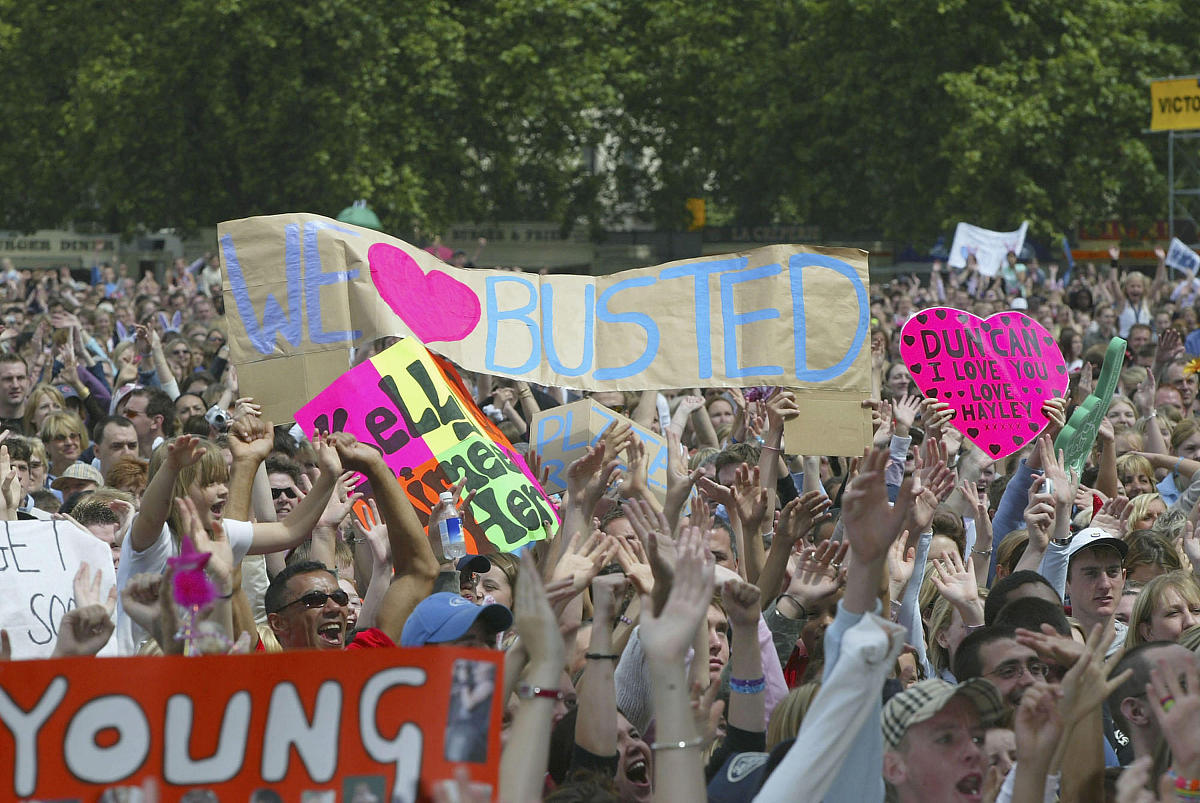 london - july 11:  (uk tabloid newspapers out) the crowd at "95.