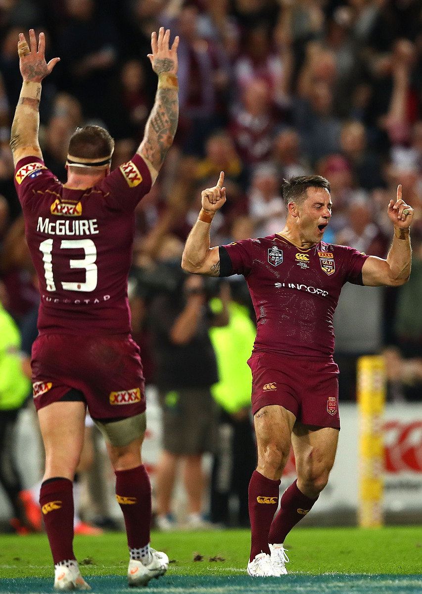 brisbane, australia - july 12:  cooper cronk of the maroons cele
