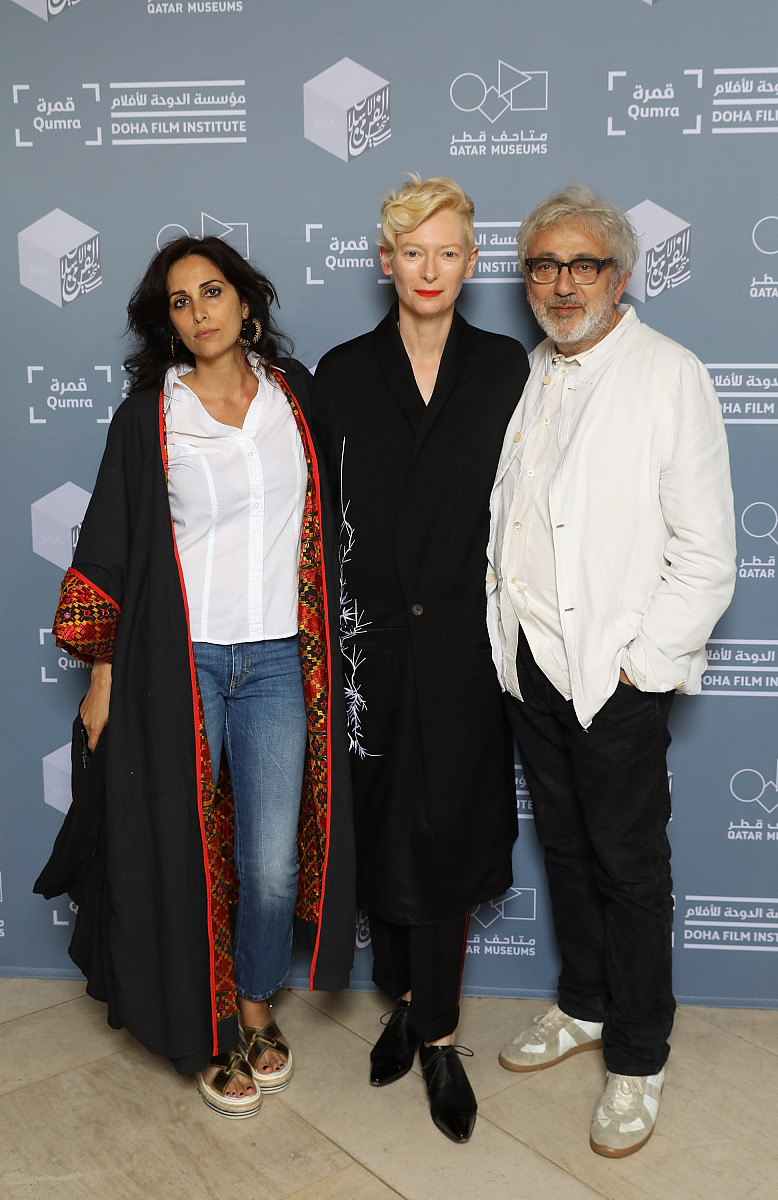 当地时间2018年3月8日,卡塔尔多哈,蒂尔达·斯文顿(tilda swinton)出