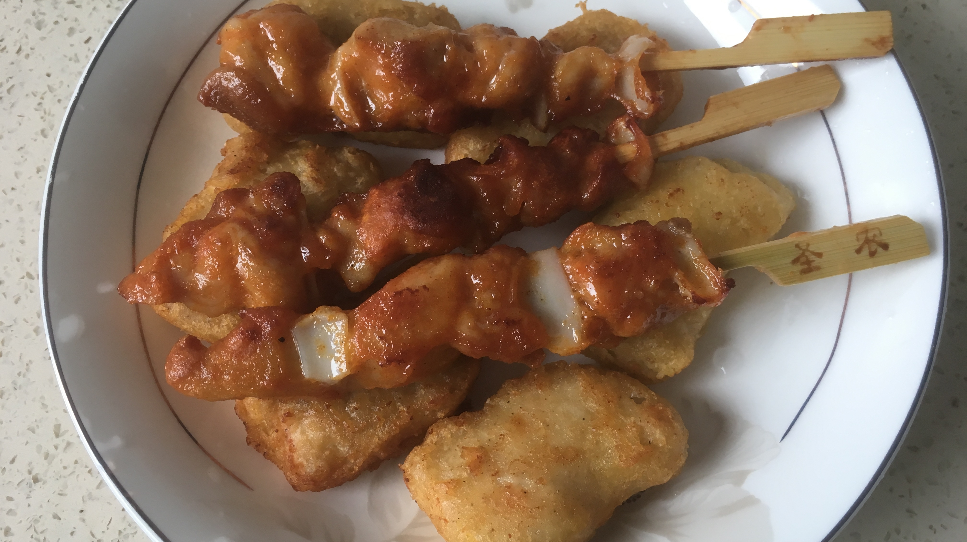 自己炸鸡块骨肉相连吃