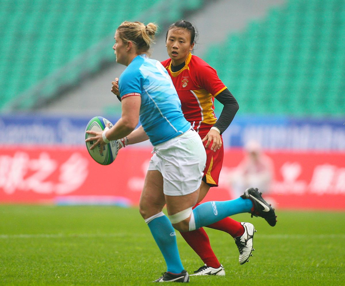 2013年3月30日,广州,2013<strong>世界</strong>女子七人制橄榄球赛,中国5-24英格兰.