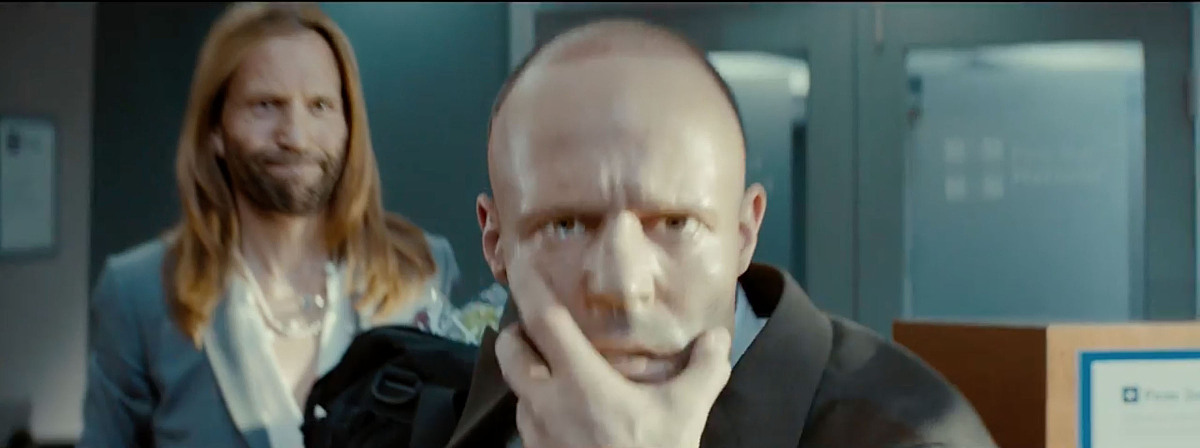 日前,美国洛杉矶,杰森·斯坦森(jason statham)拍摄<strong>广告</strong>.