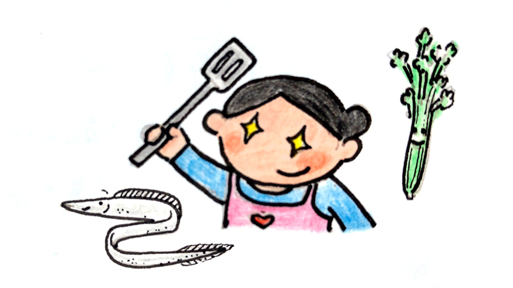 简笔画手帐素材,作为不会做饭的三婶,晚饭是:香煎带鱼,芹菜腐竹…结局是味道还算过关!哈哈哈