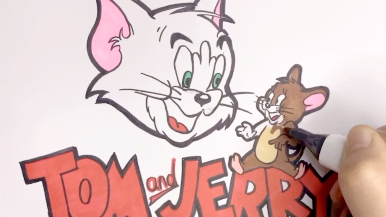 猫和老鼠Tom and Jerry 简笔画儿童画画画步骤