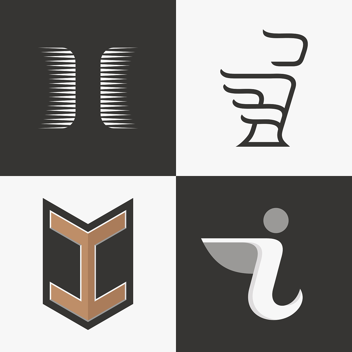 letter i sign, logo, icon design template elements.