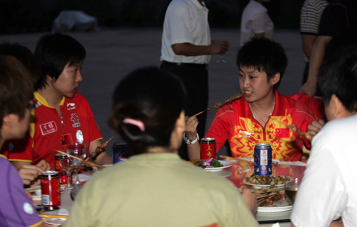 2008年9月22日,石家庄,在北京奥运会上取得优异成绩的国家女乒回到正