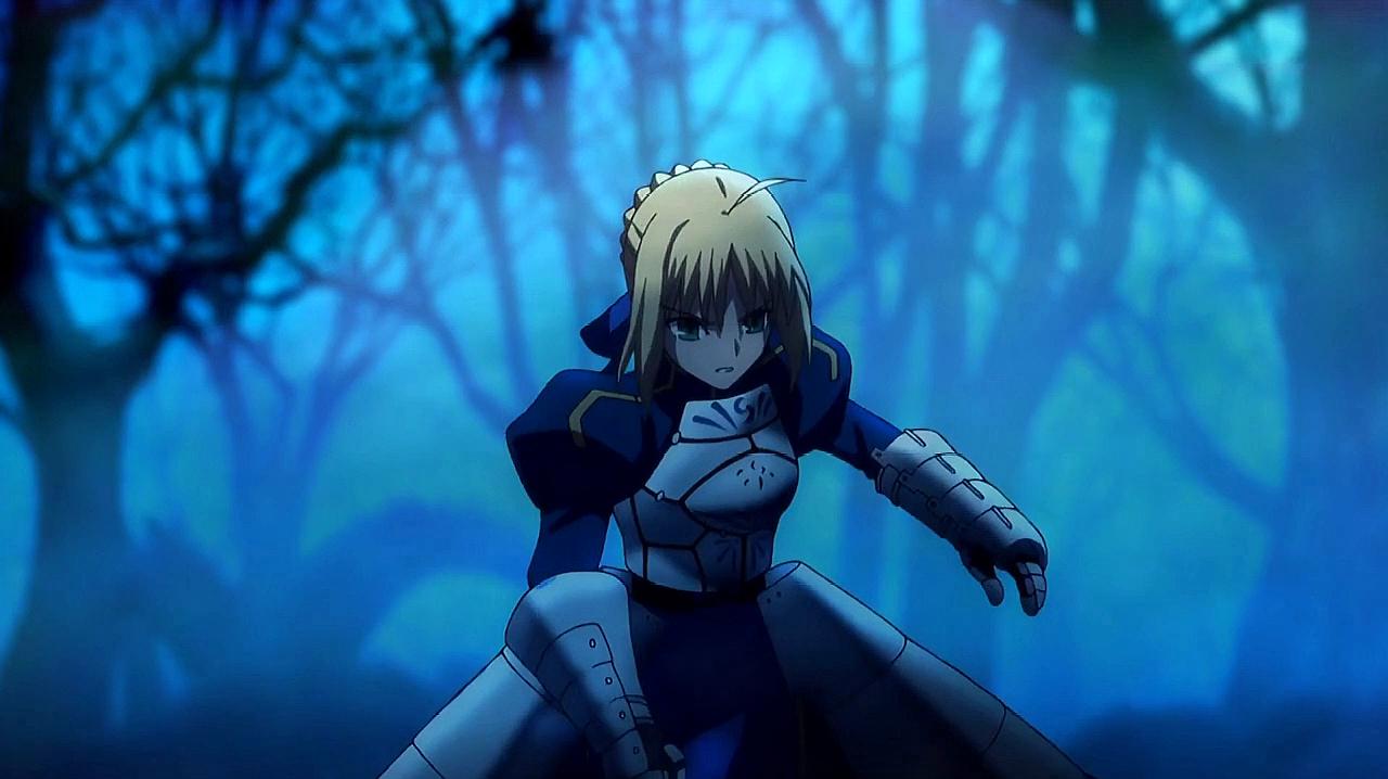 [图]fate zero:saber惨遭毒手,幸好lancer及时赶到,合力应敌