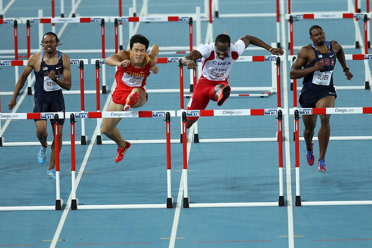 2011年8月29日,韩国大邱,2011田径世锦赛110米栏决赛赛况.***_***daeg