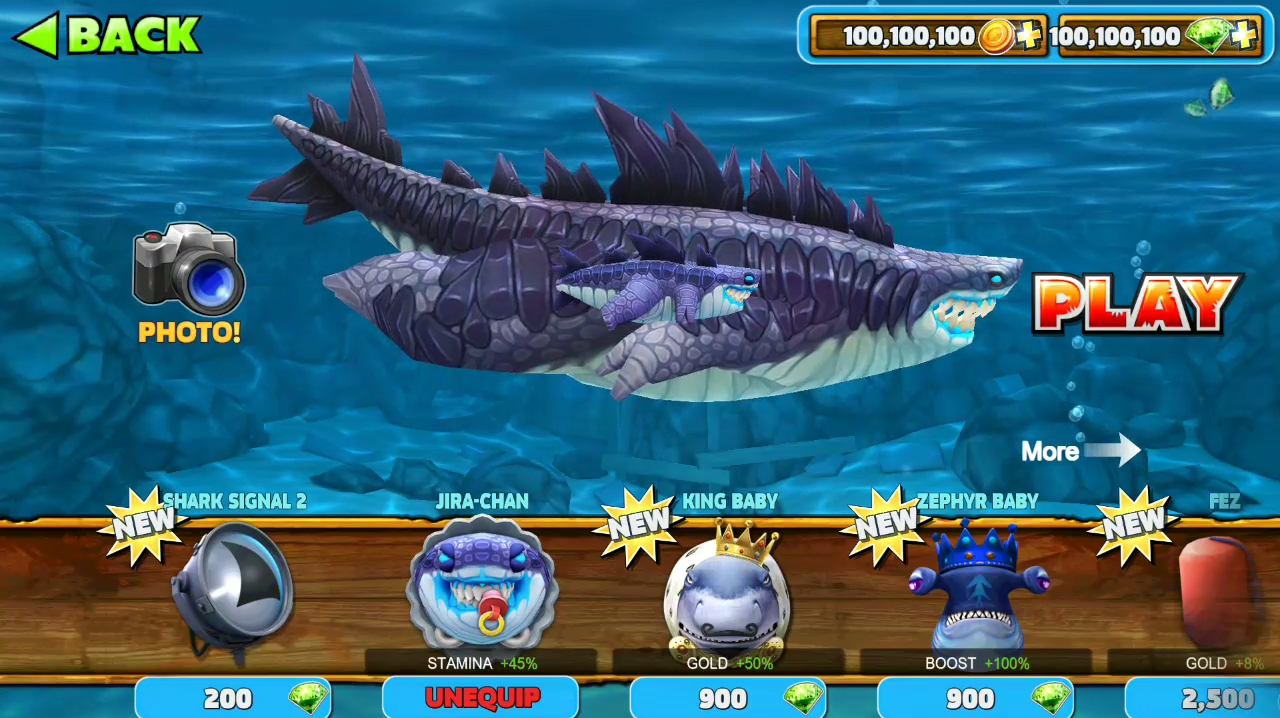 饥饿鲨进化:解锁新鲨鱼怪兽鲨鱼离开海水变身怪兽