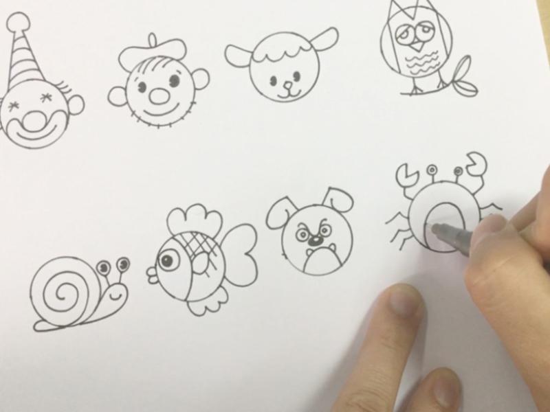 简笔画创意一块钱简单好学好玩