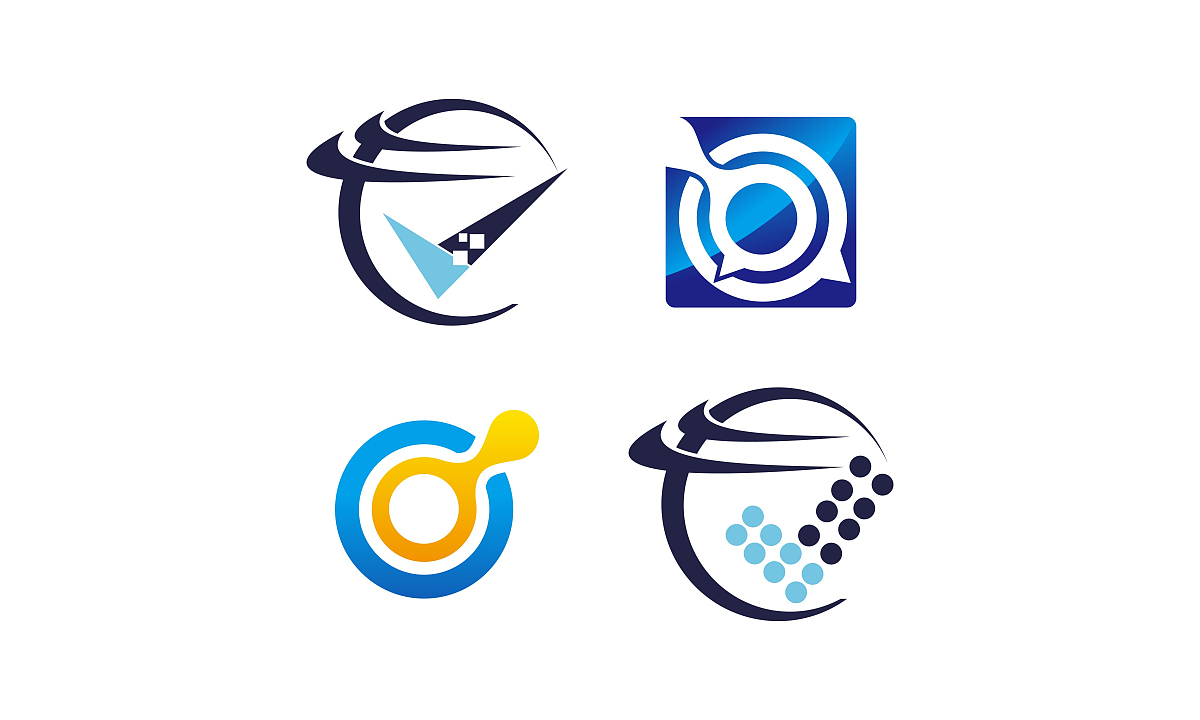 technology connection icon set