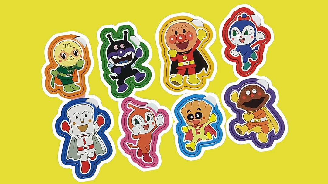 儿童益智木制拼图,红豆面包和吐司面包超人,细菌小子