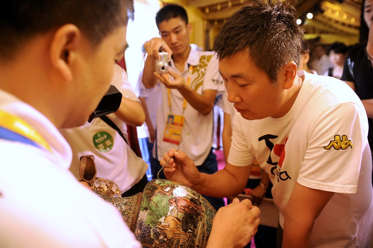 2008年8月9日,北京,《中国故事》大型文化展示活动在奥林匹克中心区正