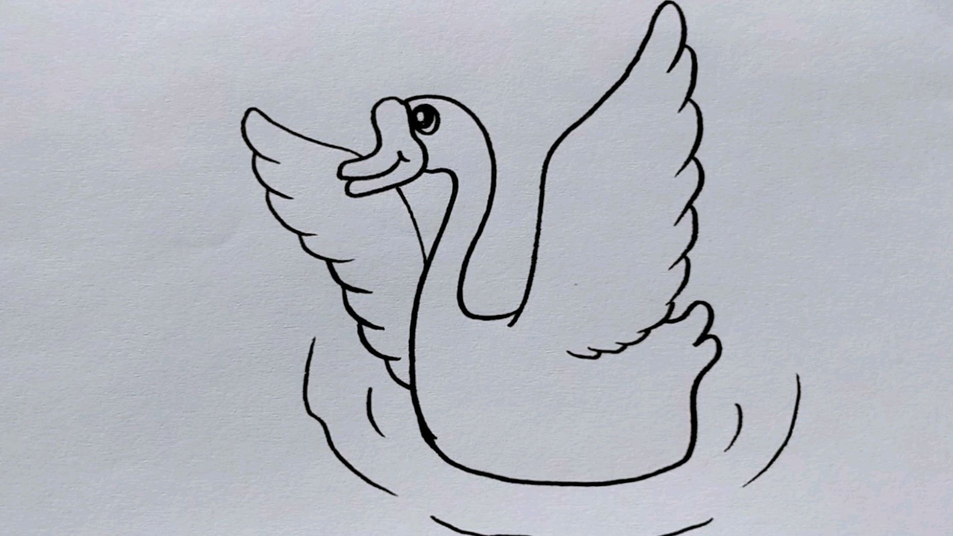 大鹅简笔画,试试吧!