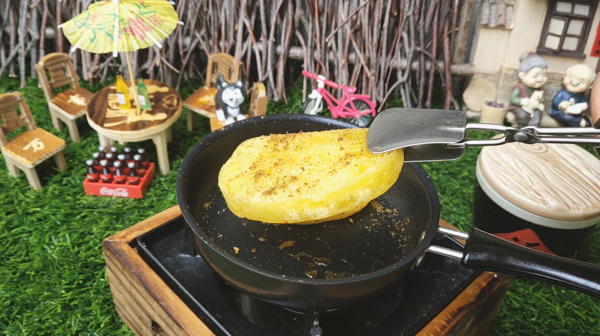 「迷你厨房」炸黄金馒头给你吃,嘎嘣脆太好玩了!快给孩子看看!