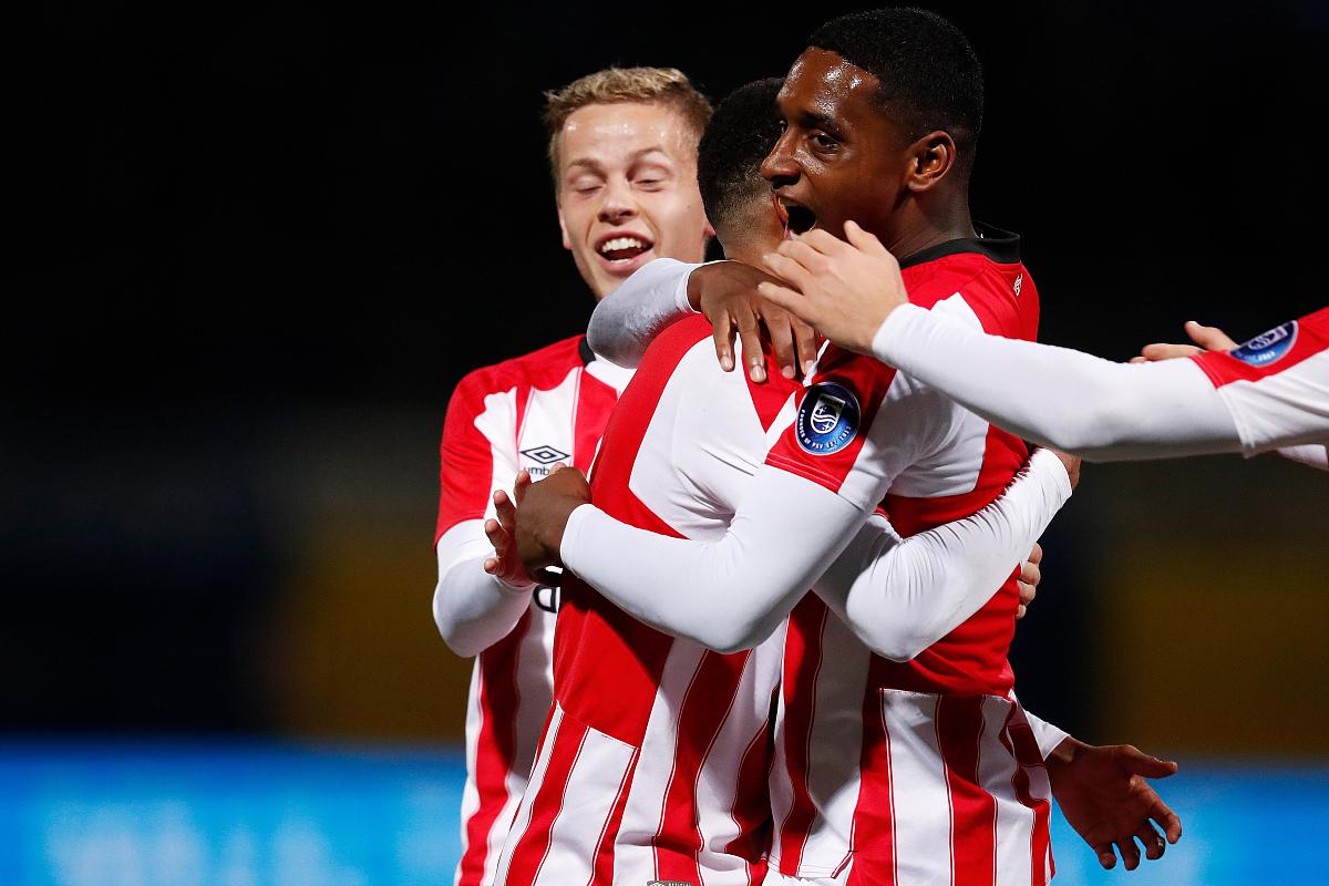 cambuur, nether<strong>l</strong>ands - october 27: (l-r) dante rigo of psv u23