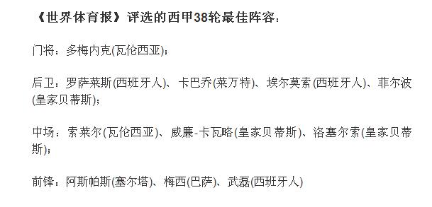 操作666！武磊携梅西入围西甲收官战最佳阵容-西班牙人队大赢家