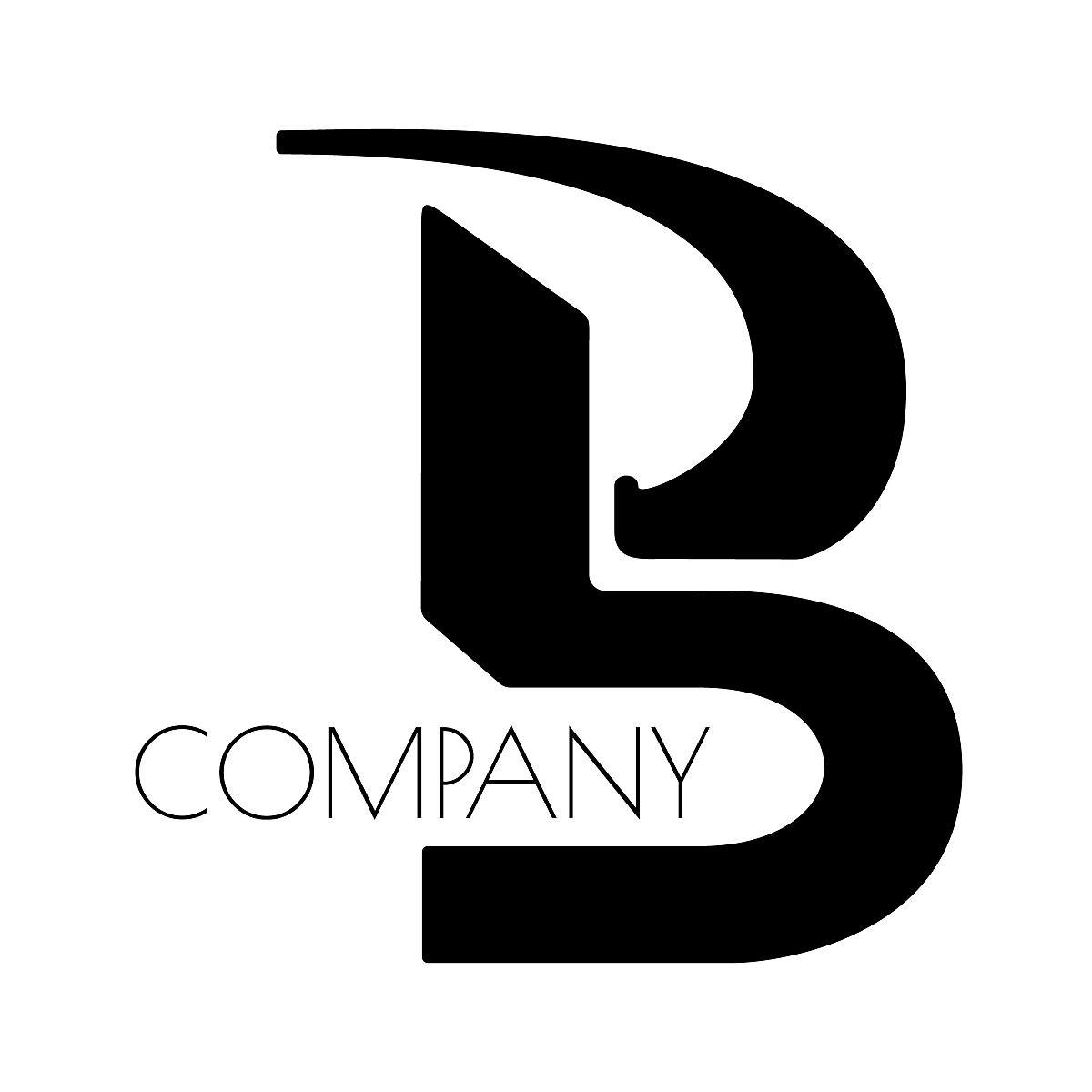 modern logotype design - letter b in black and white