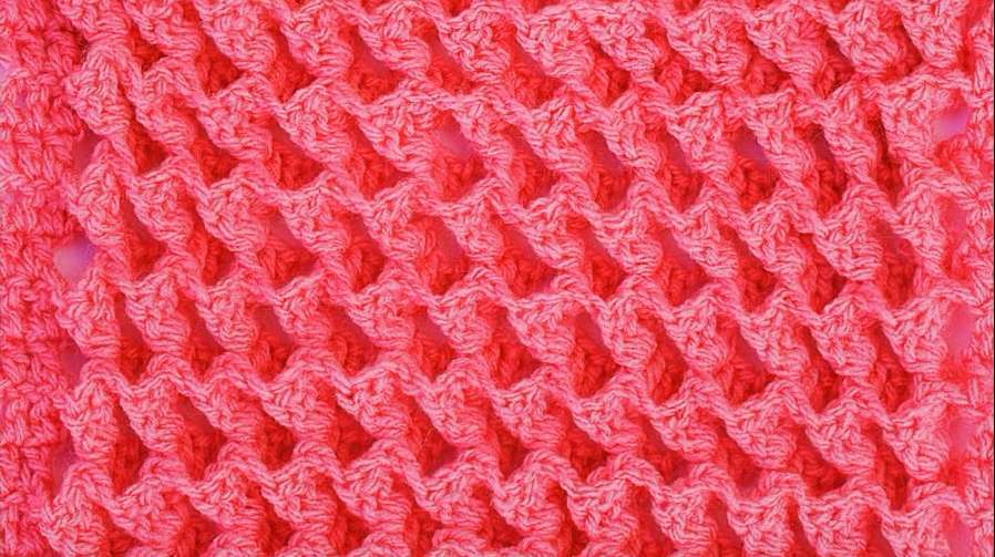 钩针花样系列,弹力十足的3D蜂巢针教程,钩成作品非常有特色