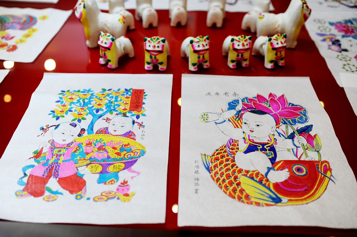 ***_***2015年2月6日,手工制作的套色年画.