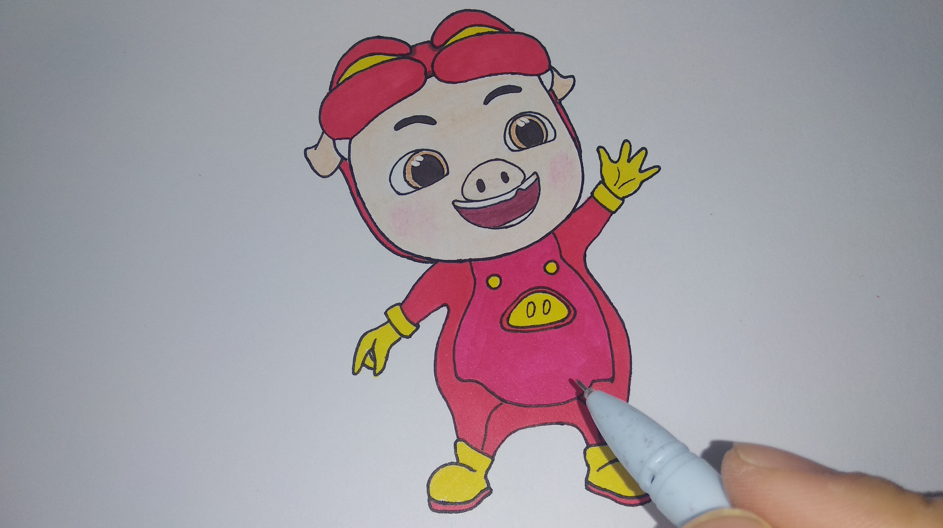 卡通猪猪侠简笔画,喜欢猪猪侠的小朋友快看看吧