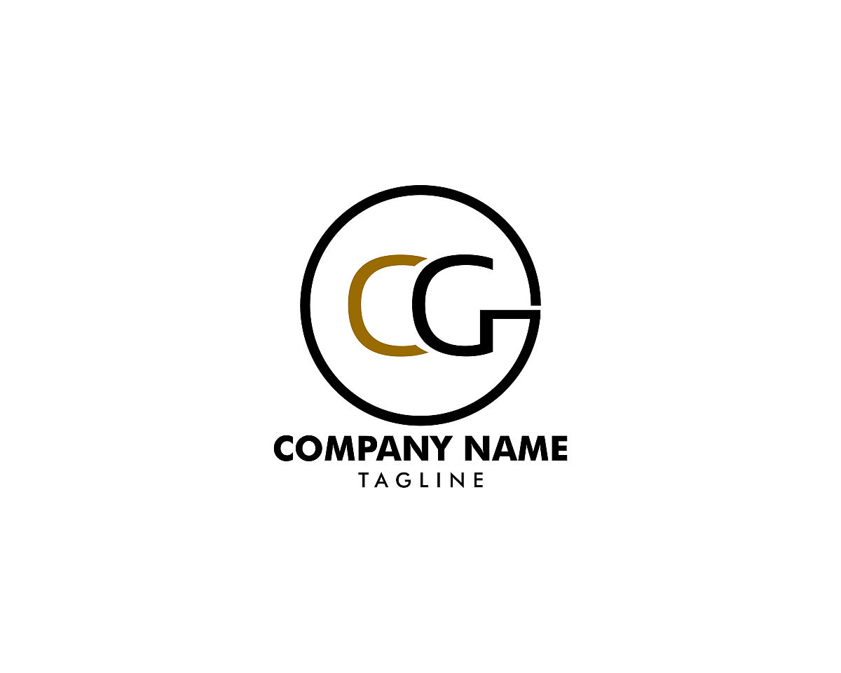 initial letter cg logo template design