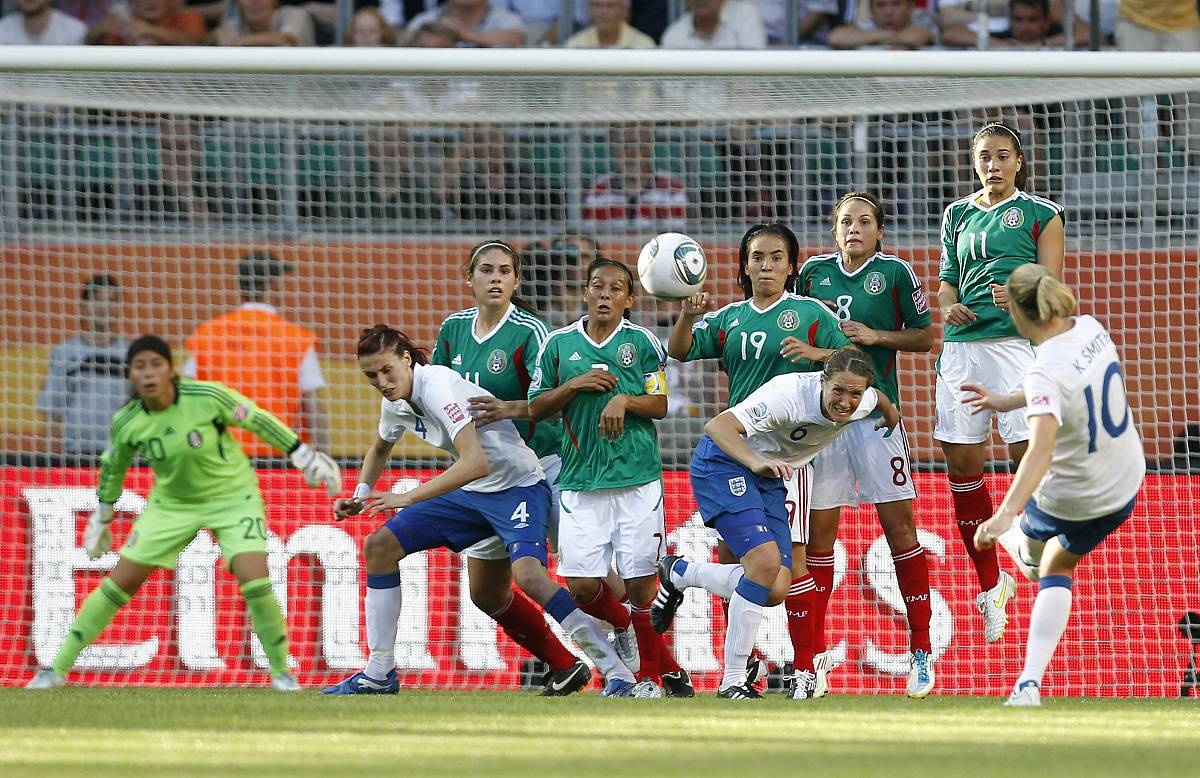 2011年6月27日,德国沃尔夫斯堡,2011女足世界杯b组,墨西哥vs英格兰.**