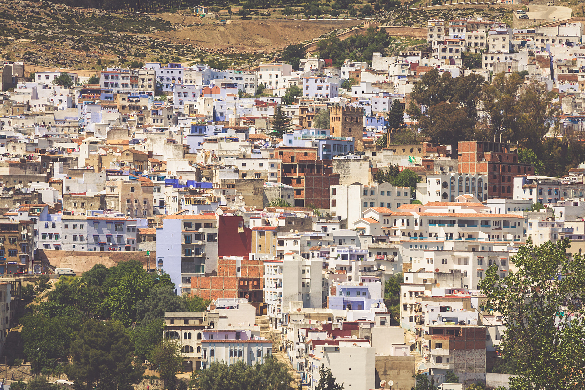 aerial view of chefchaouen, morocco