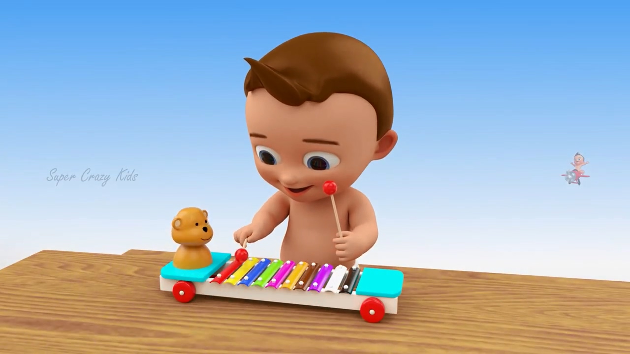 宝贝制作汉堡学习颜色与巨型汉堡儿童幼儿教育颜色