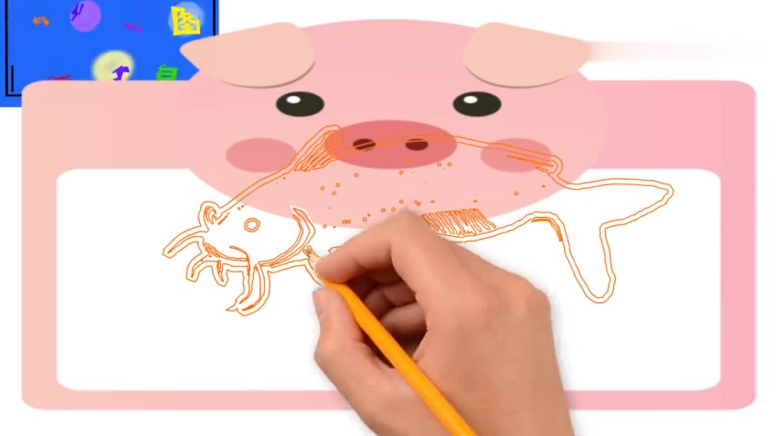 一分钟手绘:如何画出一条长着两条长须的大鲶鱼