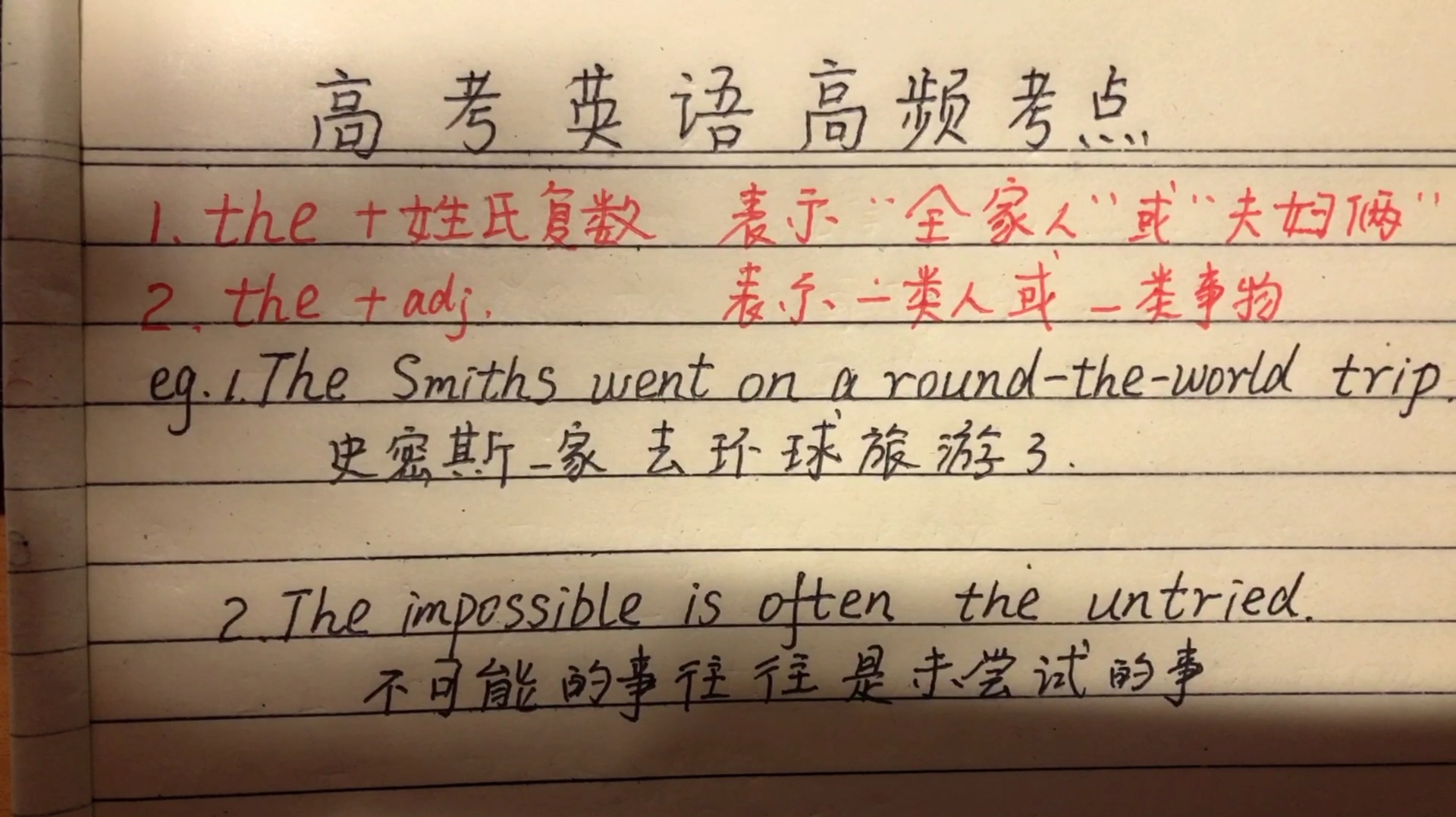 [图]高考英语高频考点:the Smiths是谁?也是高考加分项哦!