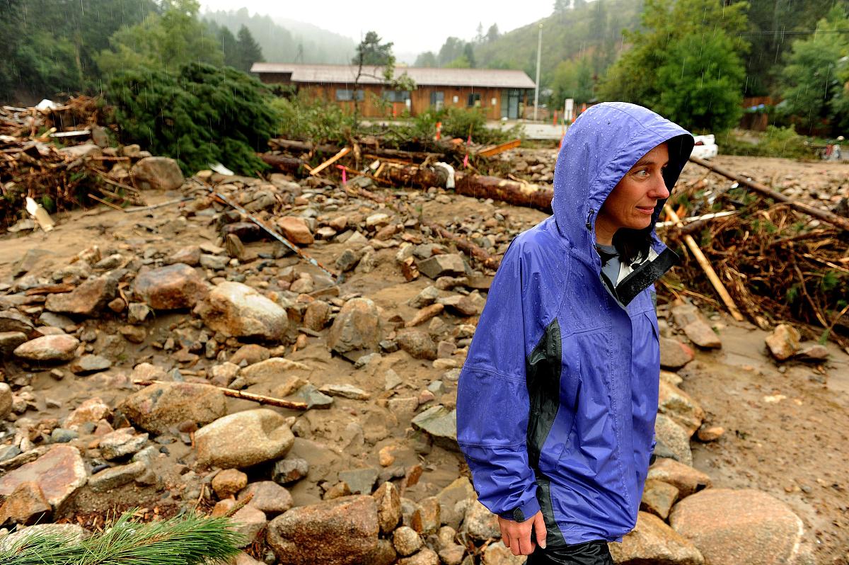 当地时间2013年9月15日,美国科罗拉多州东部,一向少雨的科罗拉多州东