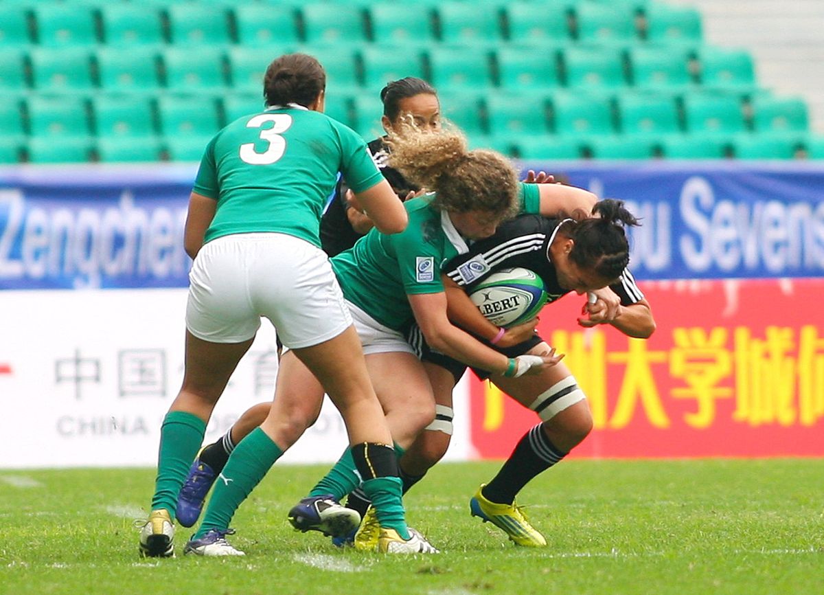 2013年3月31日,广州,2013世界女子七人制橄榄球赛,新西兰vs爱尔兰.***