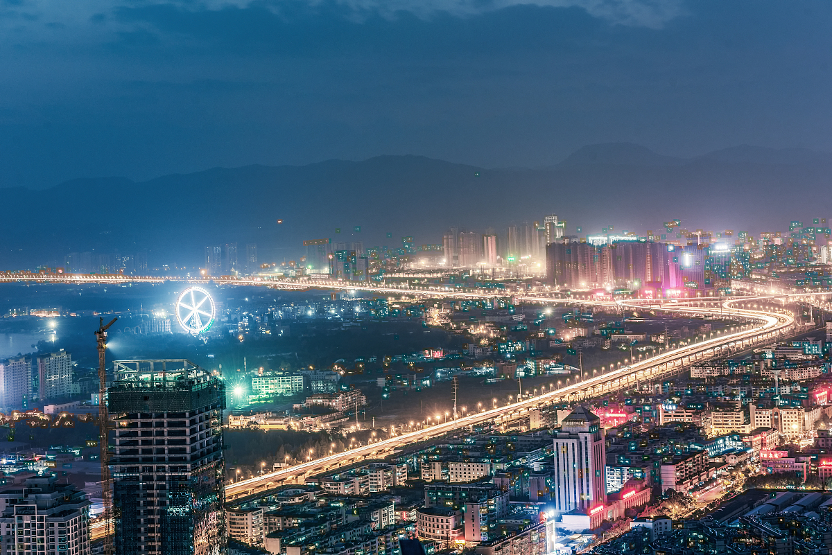 yunnan kunming city cbd skyline