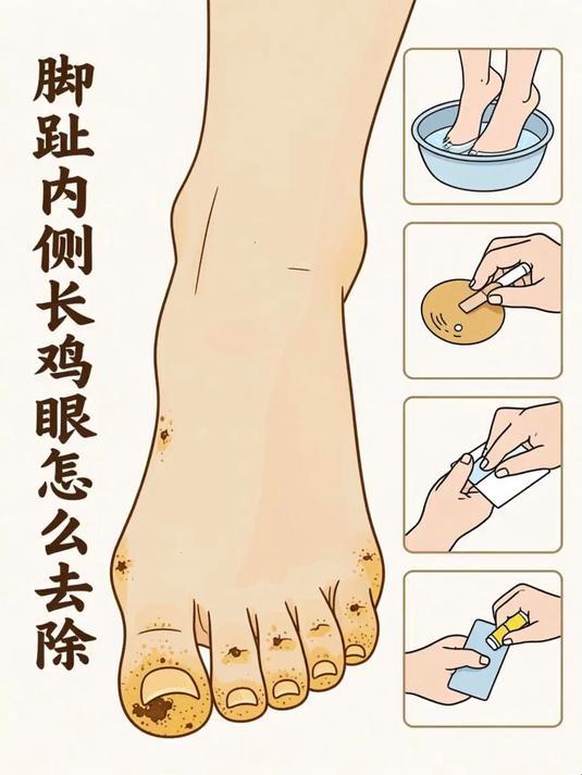 脚趾内侧长鸡眼怎么去除