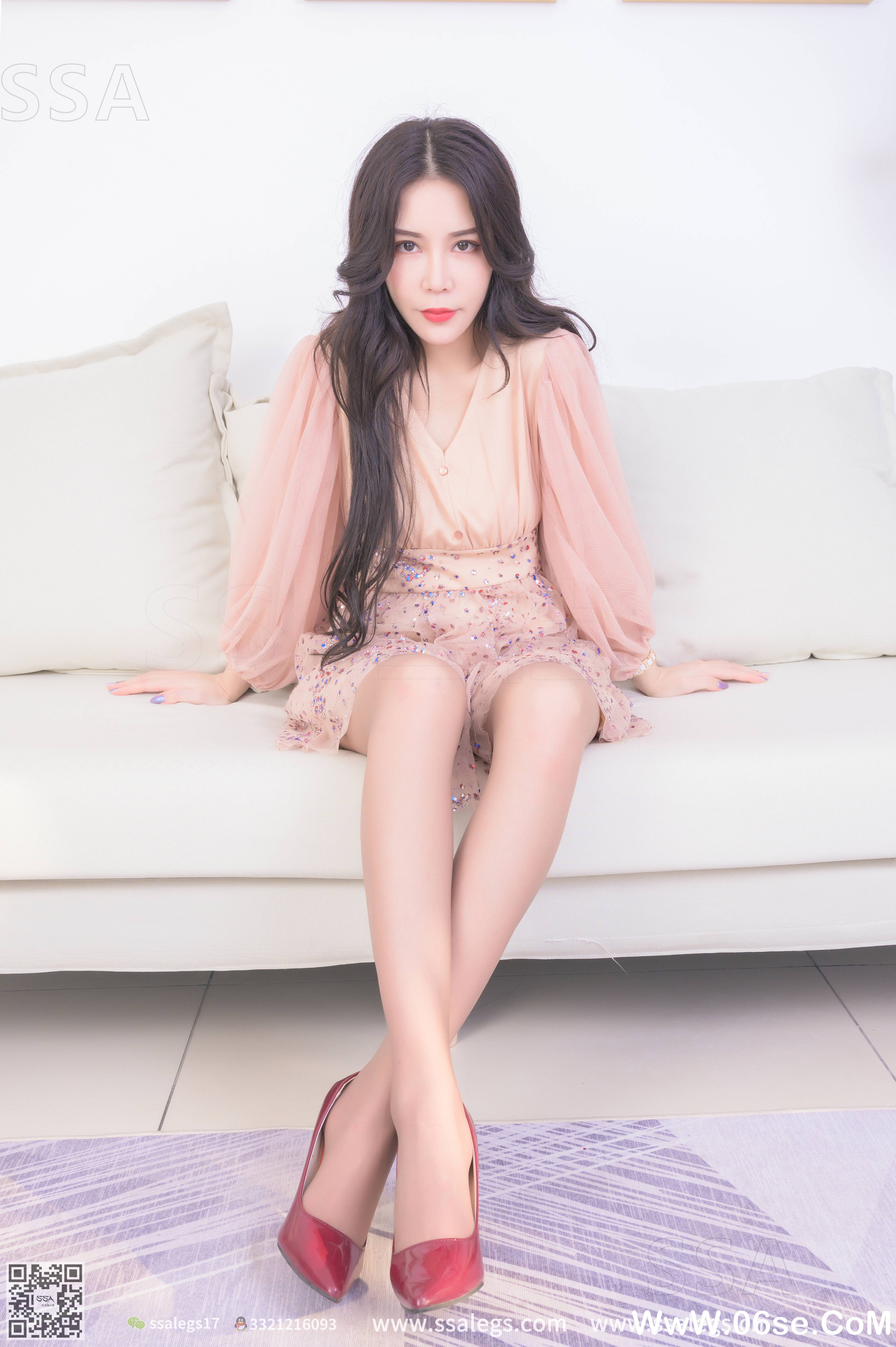 图片[8]-[SSA丝社] NO.312 娜娜御姐的红色高跟鞋咖啡丝美腿[148P1.76G]-六色网