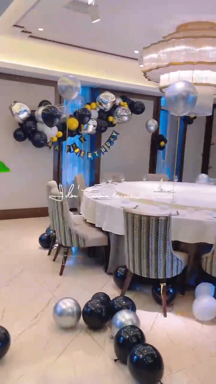 大连桃也气球布置,大连气球派对,生日派对男士生日宴包房布置