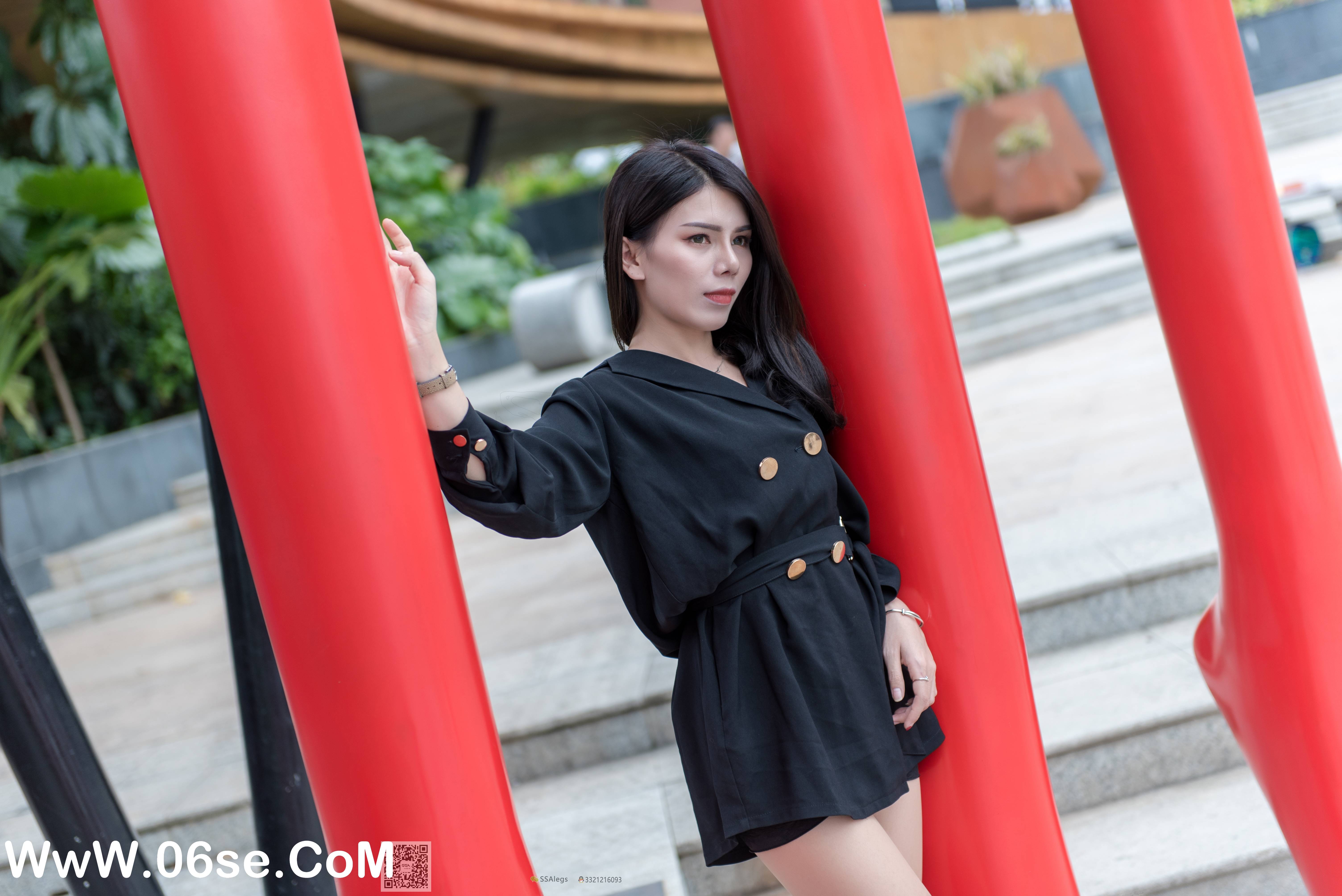 图片[89]-[SSA丝社] NO.024 芷沫 高冷混血女王芷沫肉丝街拍[101P1.03G]-六色网