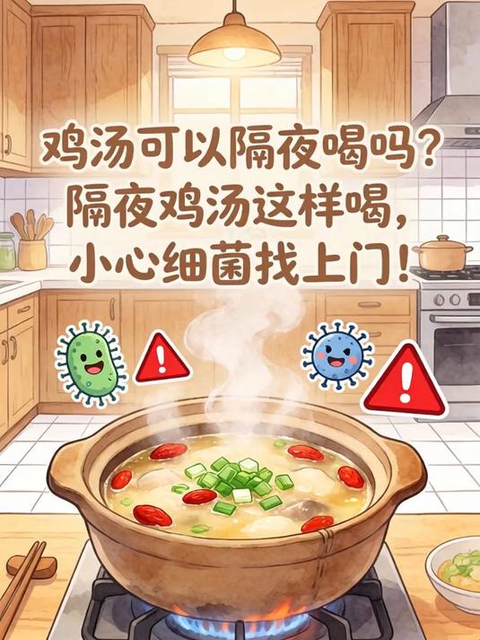 鸡汤可以隔夜喝吗？隔夜鸡汤这样喝，小心细菌找上门！