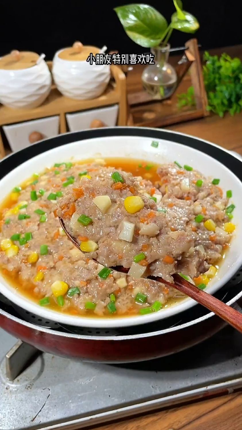 马蹄蒸肉饼的家常做法