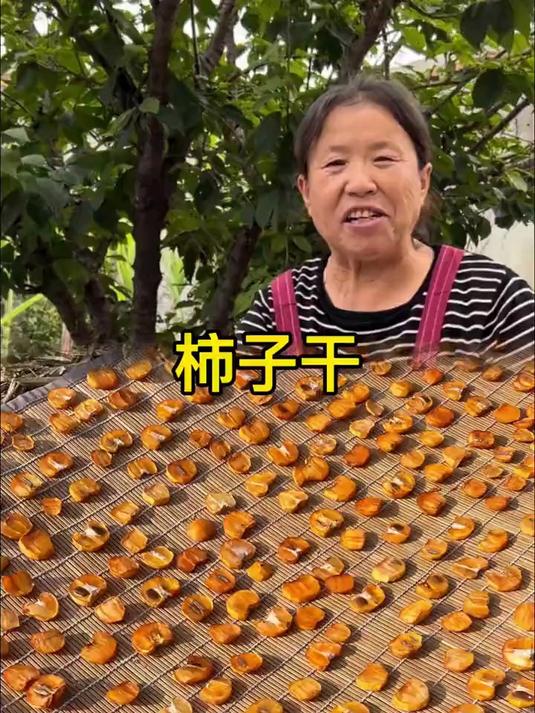 家里有柿子吃不完的,趁着天气好可以晒点柿子干,口感软糯